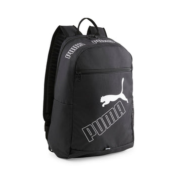 Zaino nero con zip e logo bianco Puma Phase II, Brand, SKU a741500174, Immagine 0
